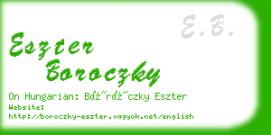 eszter boroczky business card